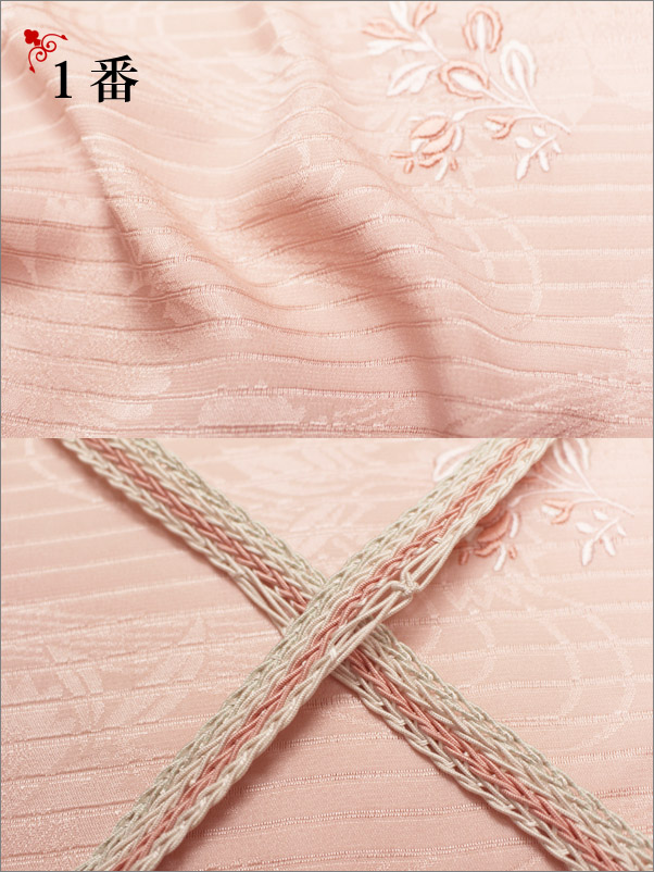 帯締め帯揚げセット　夏用　赤 ピンク系　絹100％　-洗える着物通販店【枠 ～waku～】
